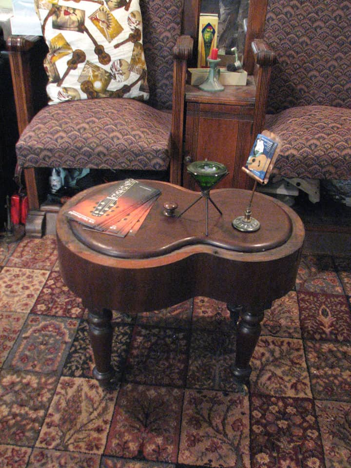 Cool Antique Guitar Mold Table!