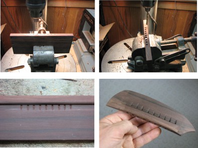 Making a pinless guitar bridge