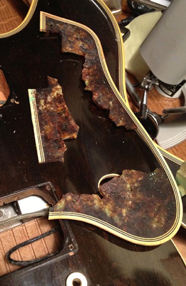Making a new pick guard for a ’77 Gibson Es-355TD