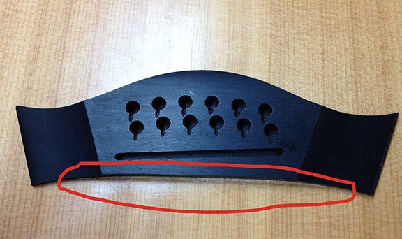 Modifying a damaged Taylor Guitar Bridge