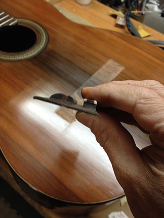 Rebuilding a too-thin classical guitar bridge