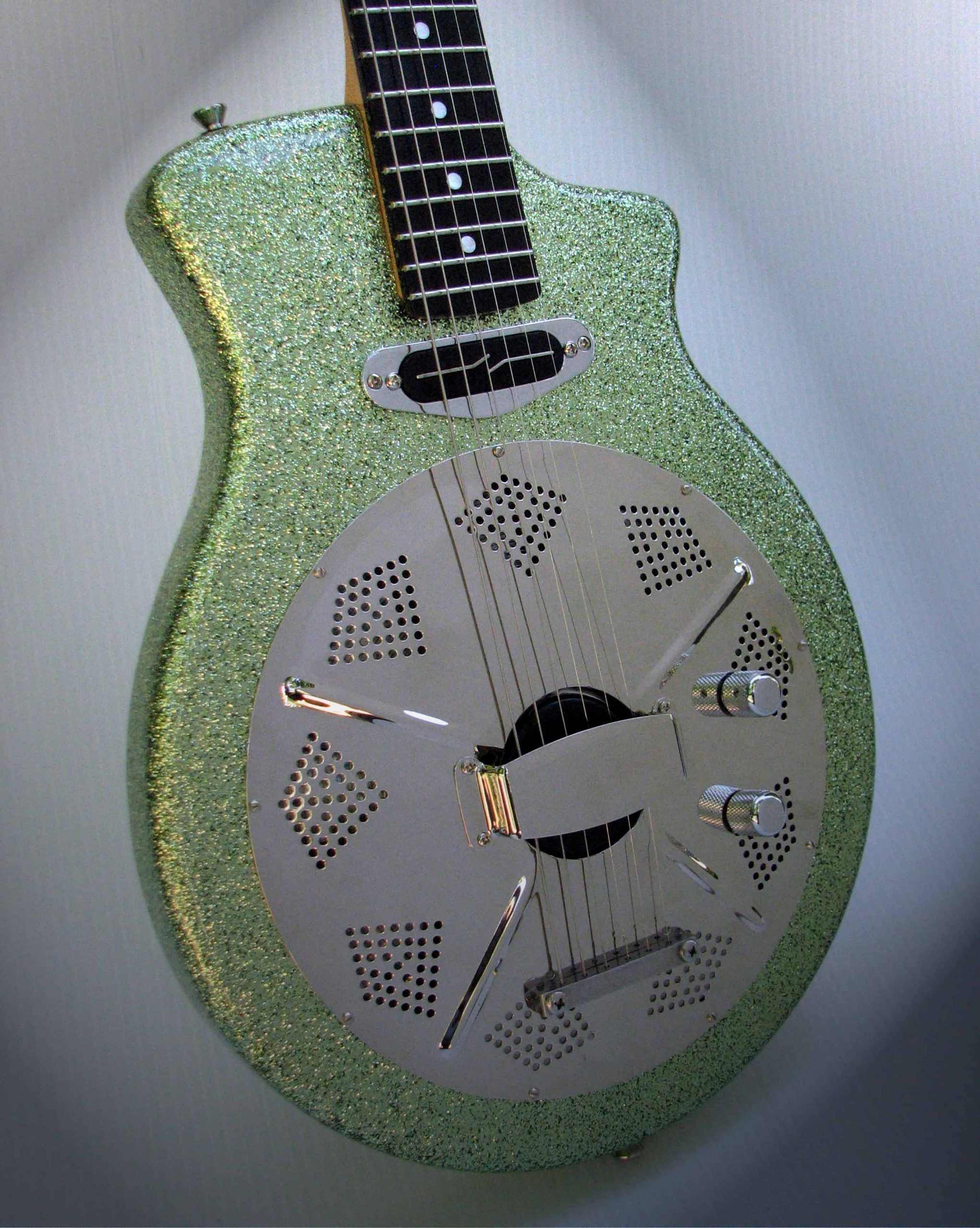 Absinthe-Green Resonator Electric Guitar