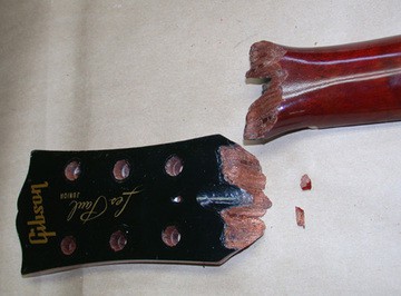 Broken Les Paul Jr. Headstock