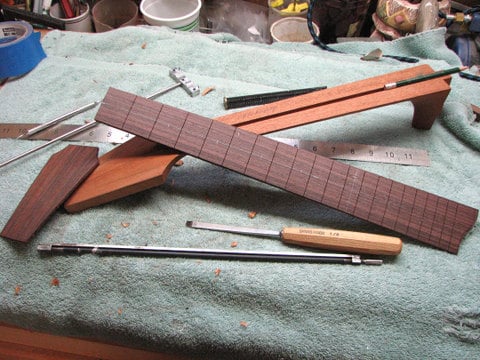 Guitar neck underway